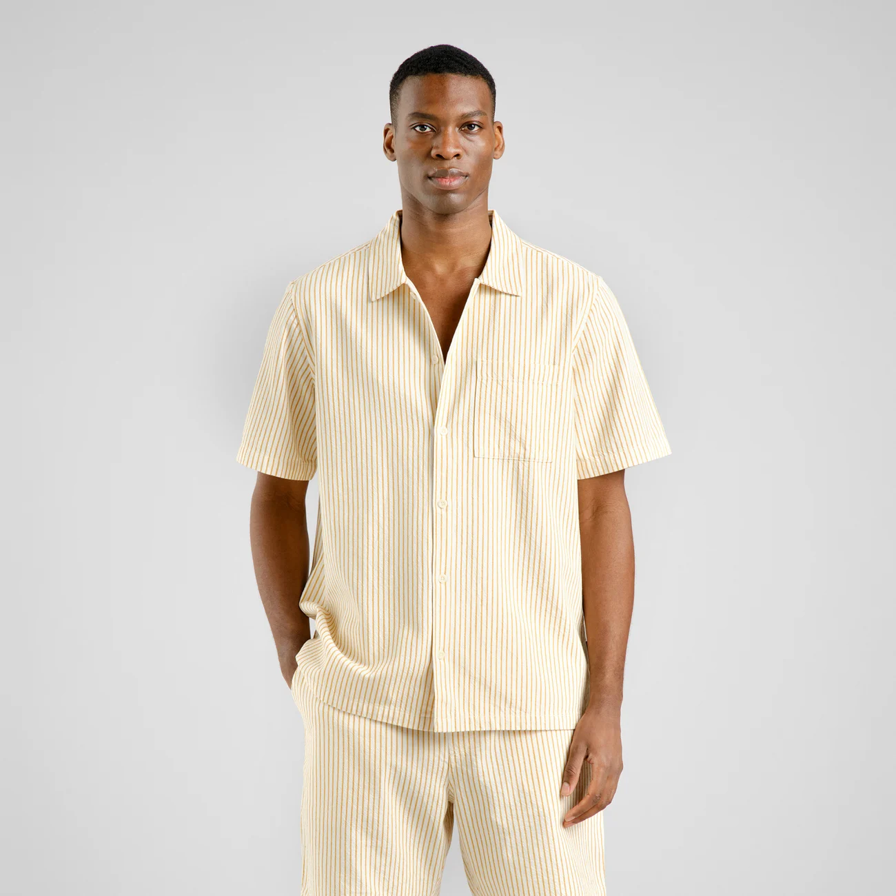 Shirt Brantevik Work Stripe - Yellow - Bild 2