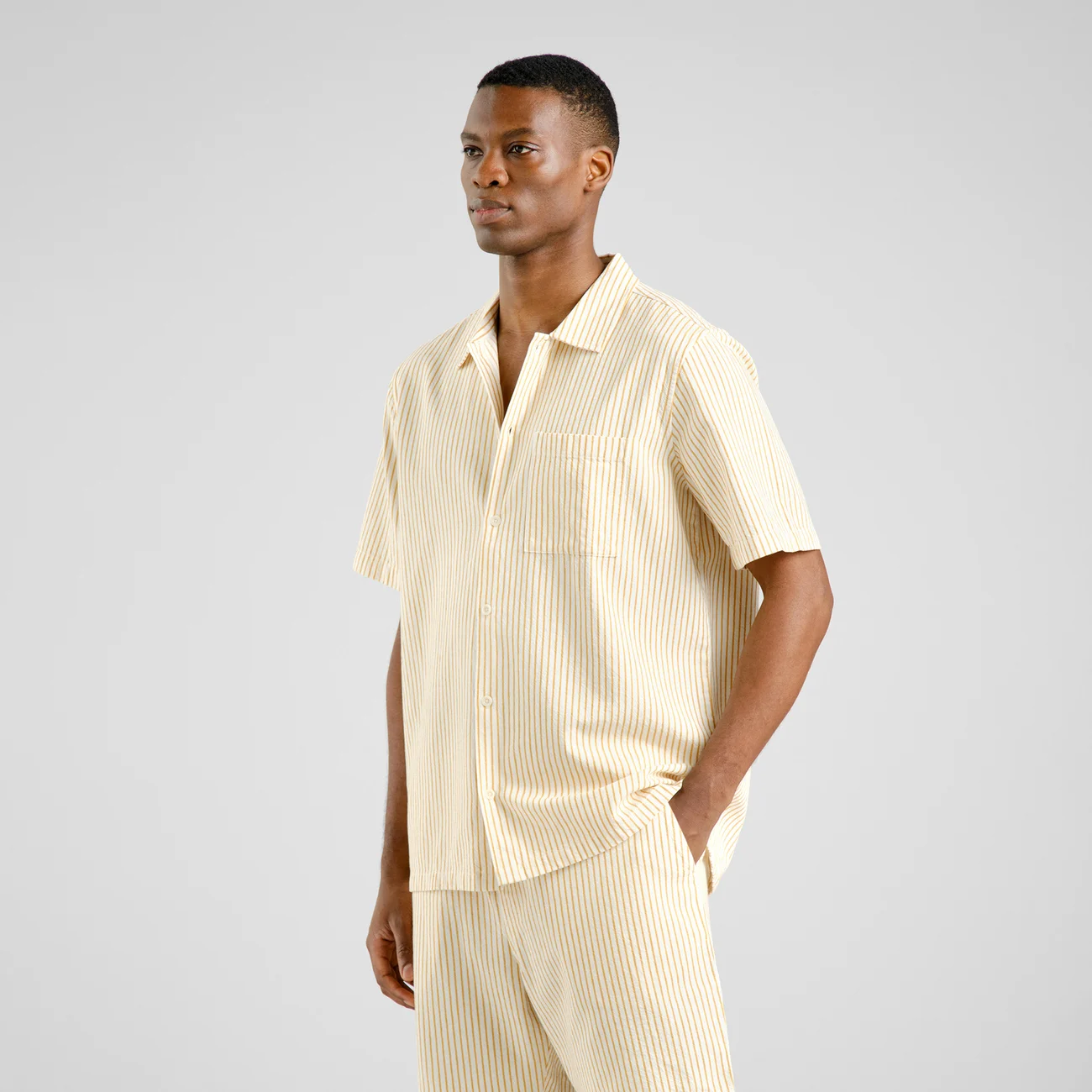 Shirt Brantevik Work Stripe - Yellow - Bild 3