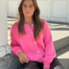 SarahDE Alpaca Cardigan - Pink