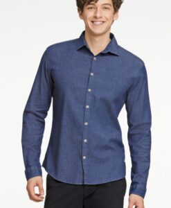 Soft Indigo Stretch Shirt - Dk Blue