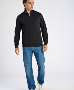 Half Zip Sweat - Black - Bild 4