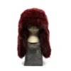 Faux Fur Hat - Burgundy