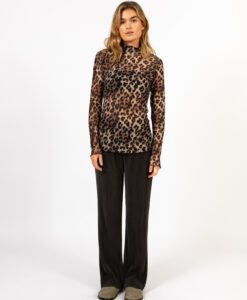 Alternative view of CC Heart Eve Mesh Turtleneck - Leo Print