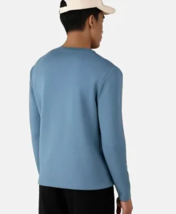 Alternative view of Clark Knitted Roundneck - Copen Blue