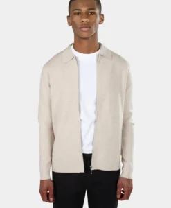 Colby Knitted Full Zip - Beige - Bild 3