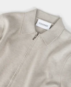 Colby Knitted Full Zip - Beige - Bild 6