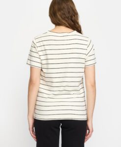 Alternative view of SRHella Striped  T-shirt GOTS -  Arctic  Wolf with Black