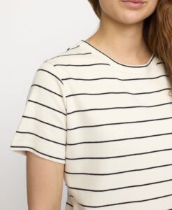 SRHella Striped  T-shirt GOTS -  Arctic  Wolf with Black - Bild 3