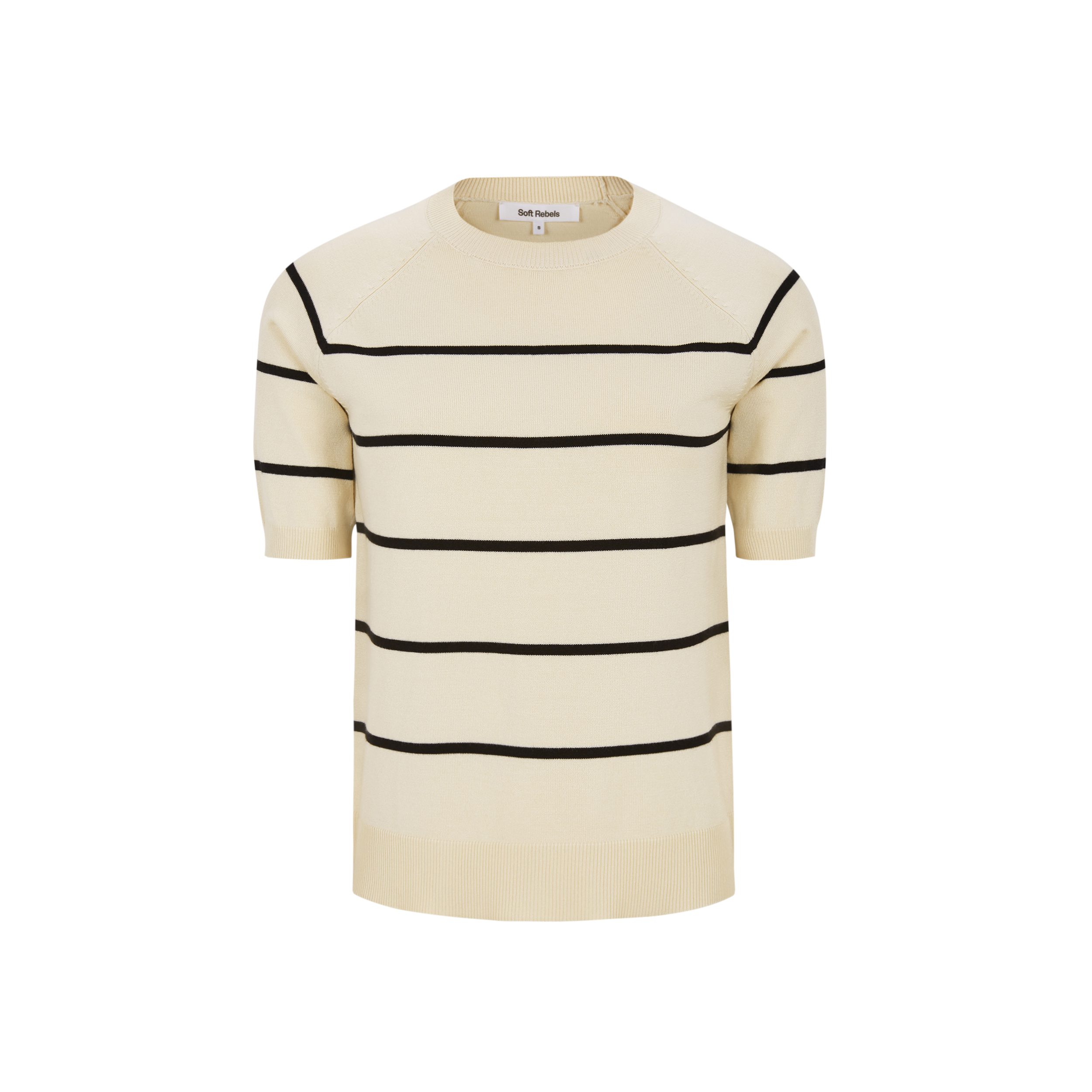 Srmarla Ss Contrast Knit Knitwear Bison