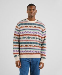 Sweater Mora Fair Isle Trout - Oat White