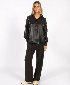 Alternative view of CC Heart Jolie Metallic Shirt - Black