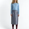 Textured Skirt - Mist Grey