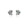 Berry Pearl Sparkle Studs - Silver/Night Green