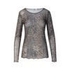 Eve Mesh Blouse - Big Leo Print Blue