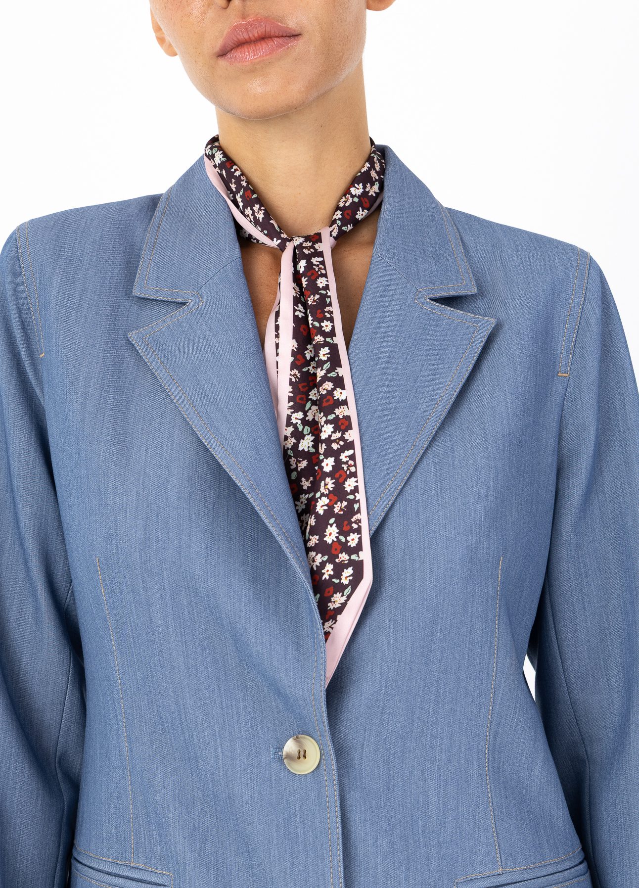 Single Breasted Blazer - Dusky Blue - Bild 3