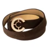 Wide Logo Belt - Dark Brown