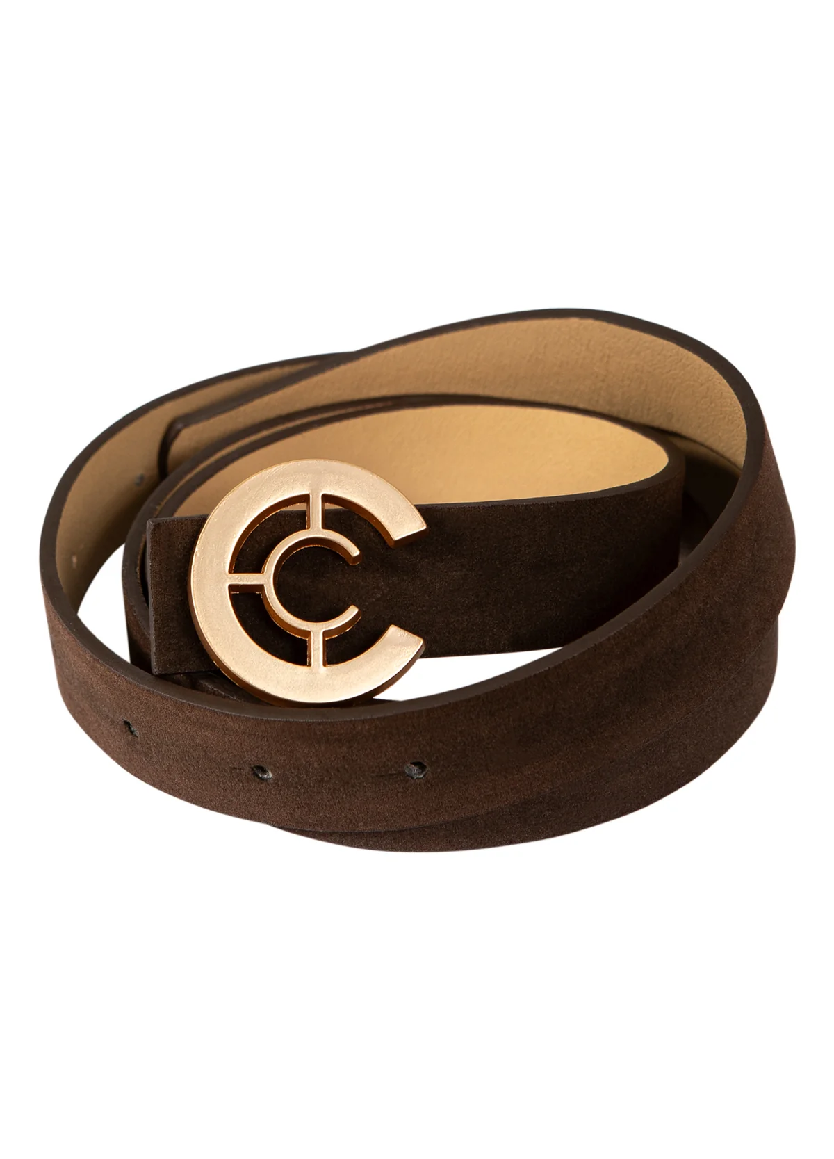 Wide Logo Belt - Dark Brown