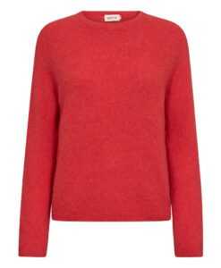 SarahDE Alpaca O-Neck Knit - Coral