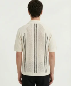 Alternative view of Bran Crochet Contrast Shirt - White/Beige