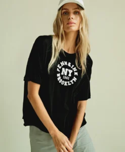 Boxy T-shirt - Black/White