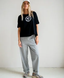 Alternative view of Boxy T-shirt - Black/White