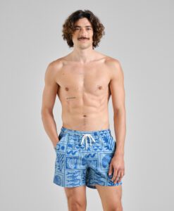 Swim Shorts Birka Ocean Squares - Blue