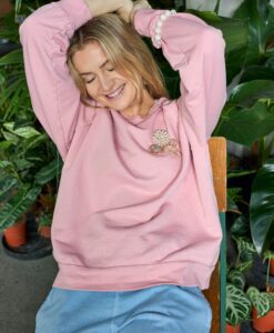 Alternative view of BCEvy Raglan Sweatshirt - Candy