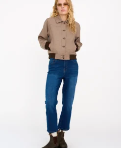 Frida Cropped Jeans Wash Cayenne - Denim Blue