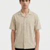 Karlo Jaquard Shirt - Ecru/Beige