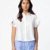 Shirt With Ruffles - White
