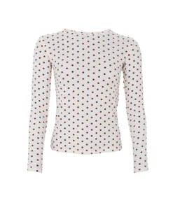 BCJennie Dotted Mesh Blouse - Cream
