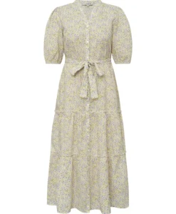 Kate V-Neck Long Dress - Lilac/Yellow - Bild 4