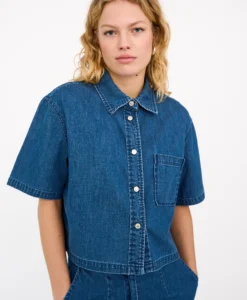 Malika Uta Oversize Shirt Mid Blue - Mid Blue Denim
