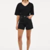 Eva Short French Black - Washed Black