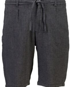 Linen Blend Herringbone Short - Black - Bild 7