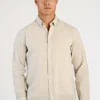 Linen/cotton Shirt L/S - Lt Stone