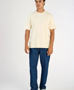 Alternative view of O-neck Tee Oversize S/S - White Sand