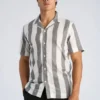 Striped Linen/cotton Shirt - Grey