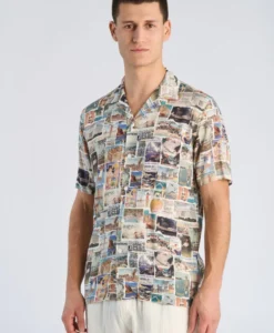 AOP Vintage Shirt S/S - White
