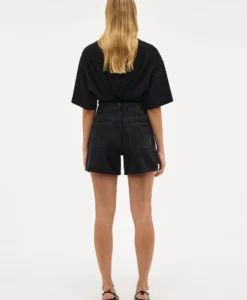 Alternative view of Eva Short French Black - Washed Black