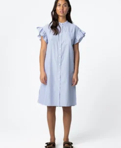 Gwen Striped Shirt Dress - Blue Stripe
