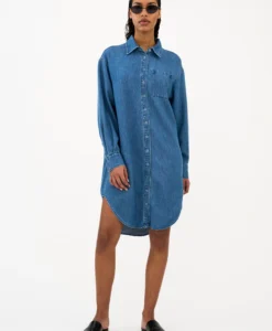 Queen Matti Oversize Shirtdress - Denim Blue