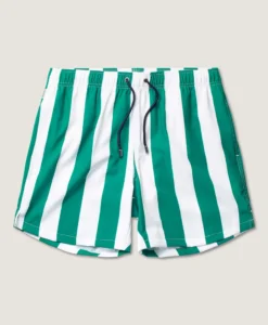 Classic Retro Stripe - Peacock/White