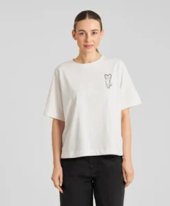 T-Shirt Vadstena Heart Cat - Whisper White