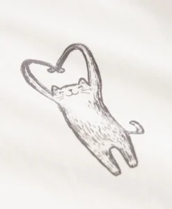 Alternative view of T-Shirt Vadstena Heart Cat - Whisper White