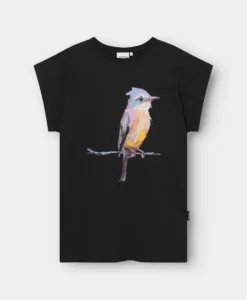 Alternative view of T-Shirt Visby Painted Bird - Black