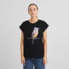 T-Shirt Visby Painted Bird - Black