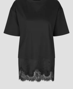 Vaccara Lace Tee - Black - Bild 7