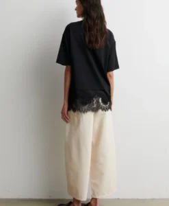 Vaccara Lace Tee - Black - Bild 3