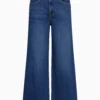 Medina Wide Cropped Jeans Wash Glasgow - Denim Blue